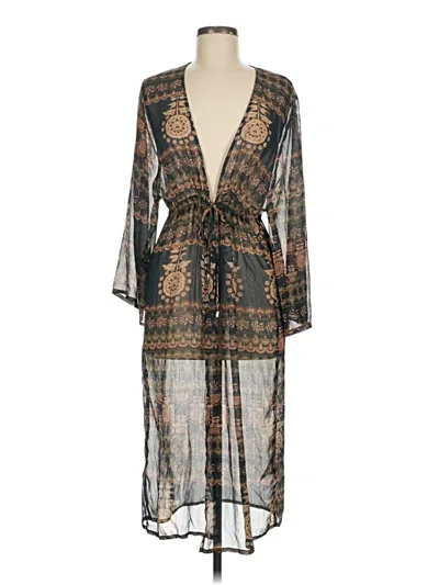 Pre-owned Assorted Brands Kimono In Black
