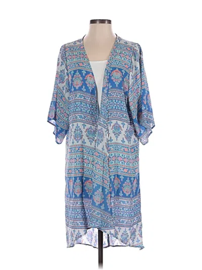 Pre-owned Assorted Brands Kimono In Blue