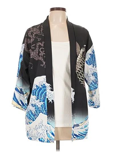 Pre-owned Assorted Brands Kimono In Blue