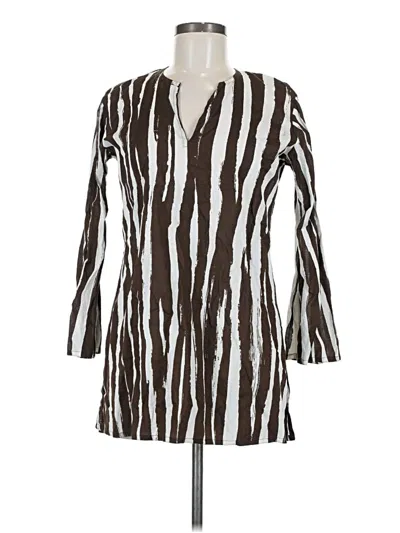 Pre-owned Assorted Brands Kimono In Brown