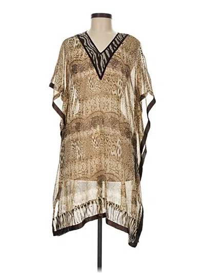 Pre-owned Assorted Brands Kimono In Brown