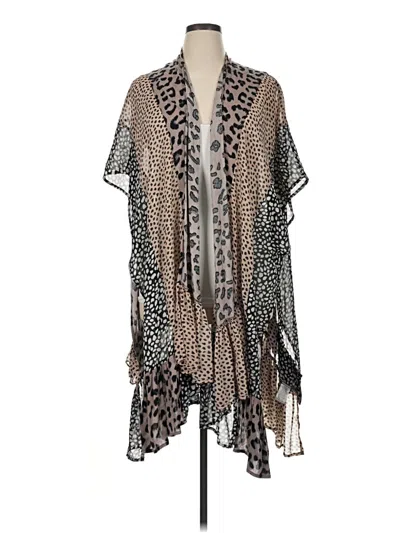 Pre-owned Assorted Brands Kimono In Brown