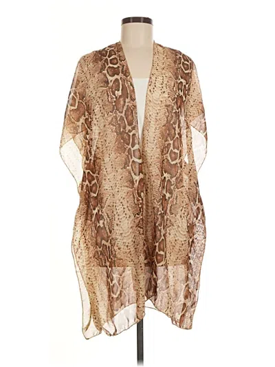 Pre-owned Assorted Brands Kimono In Brown