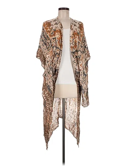 Pre-owned Assorted Brands Kimono In Brown
