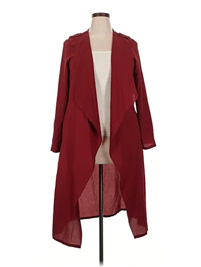 Pre-owned Assorted Brands Kimono In Burgundy