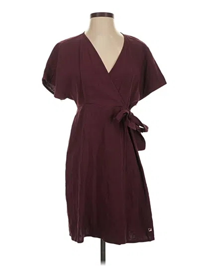 Pre-owned Assorted Brands Kimono In Burgundy