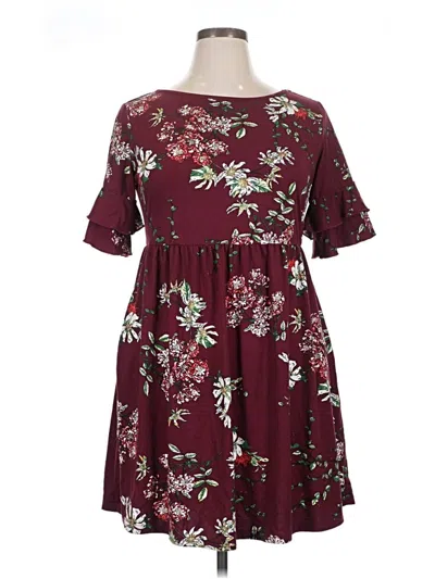 Pre-owned Assorted Brands Kimono In Burgundy