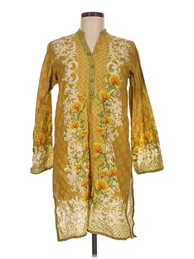 Pre-owned Assorted Brands Kimono In Gold
