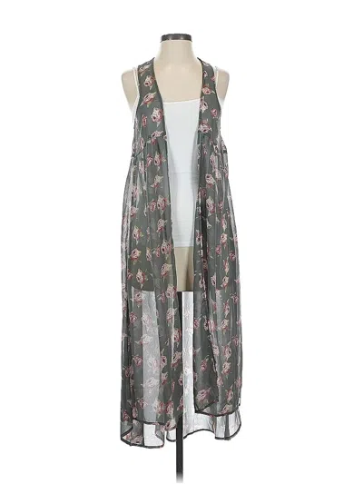 Pre-owned Assorted Brands Kimono In Gray