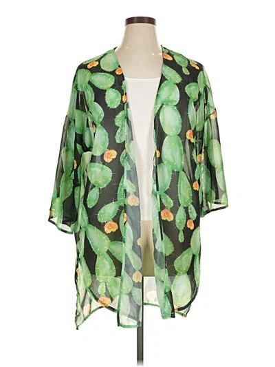 Pre-owned Assorted Brands Kimono In Green