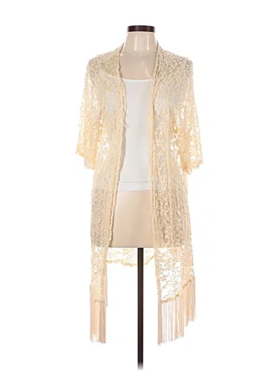 Pre-owned Assorted Brands Kimono In Ivory