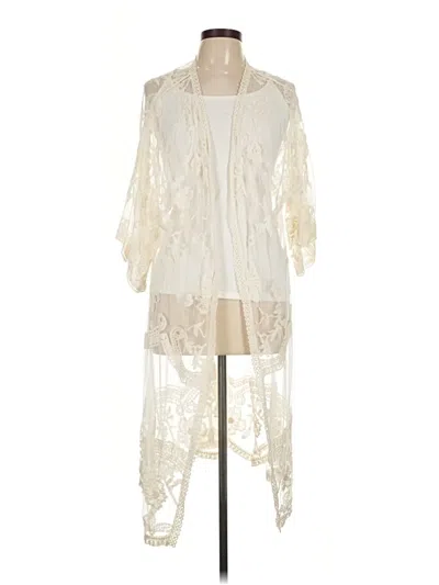 Pre-owned Assorted Brands Kimono In Ivory