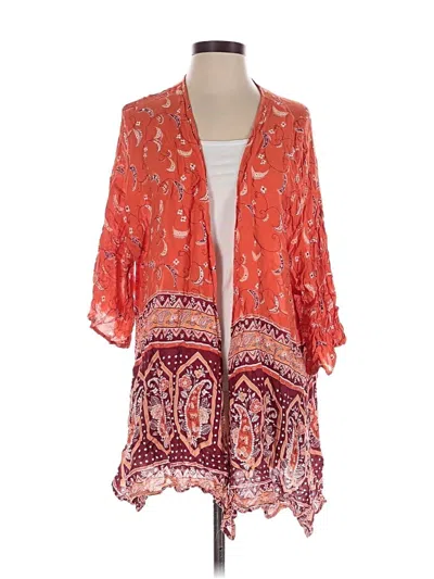 Pre-owned Assorted Brands Kimono In Orange