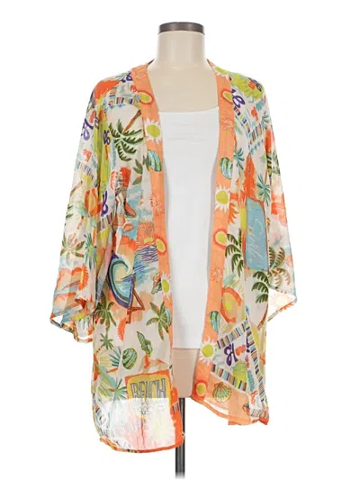 Pre-owned Assorted Brands Kimono In Orange