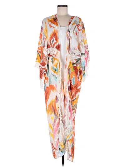 Pre-owned Assorted Brands Kimono In Orange