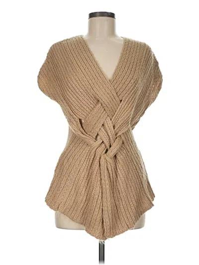 Pre-owned Assorted Brands Kimono In Tan