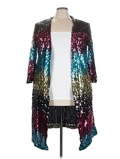 Pre-owned Assorted Brands Kimono In Teal