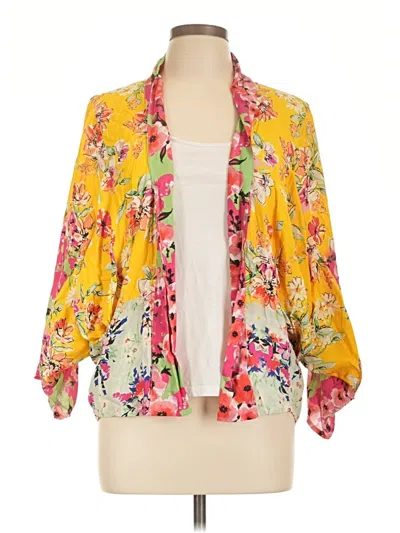 Pre-owned Assorted Brands Kimono In Yellow