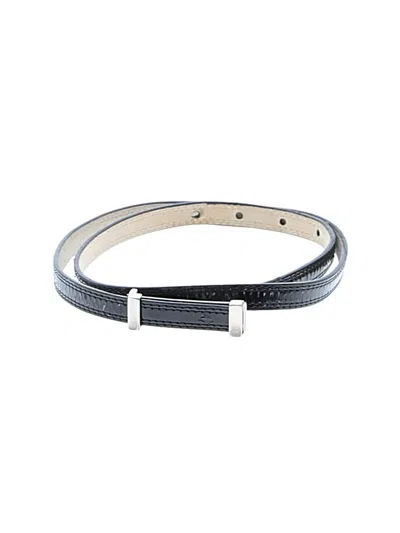 Pre-owned Assorted Brands Leather Belt In Black