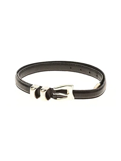 Pre-owned Assorted Brands Leather Belt In Black