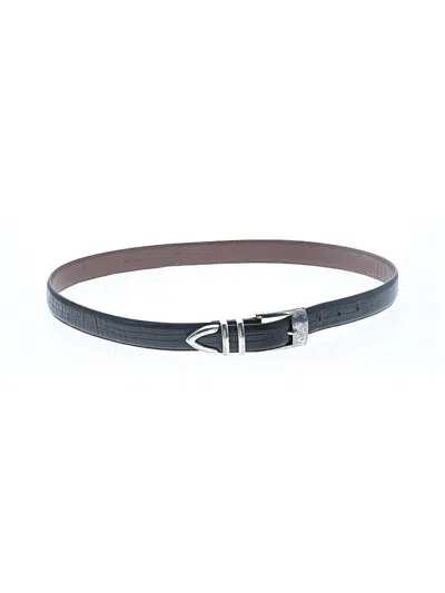 Pre-owned Assorted Brands Leather Belt In Black