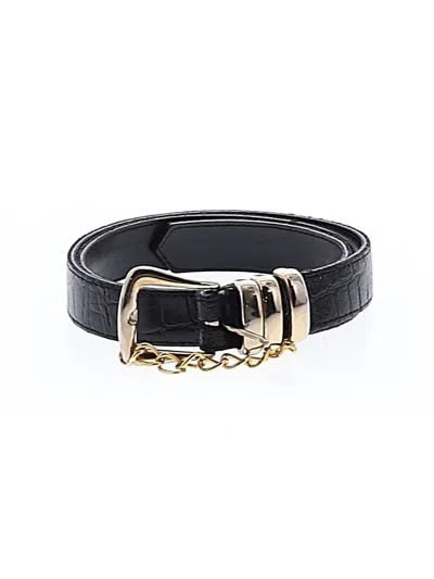 Pre-owned Assorted Brands Leather Belt In Black