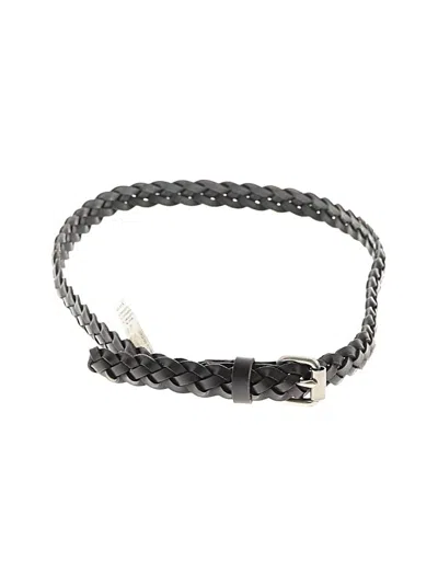 Pre-owned Assorted Brands Leather Belt In Black