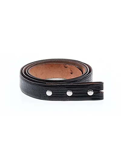Pre-owned Assorted Brands Leather Belt In Black