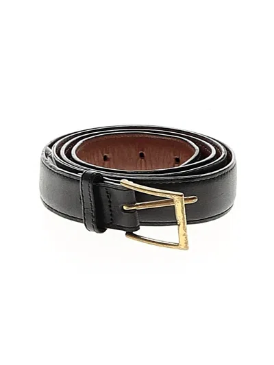 Pre-owned Assorted Brands Leather Belt In Black