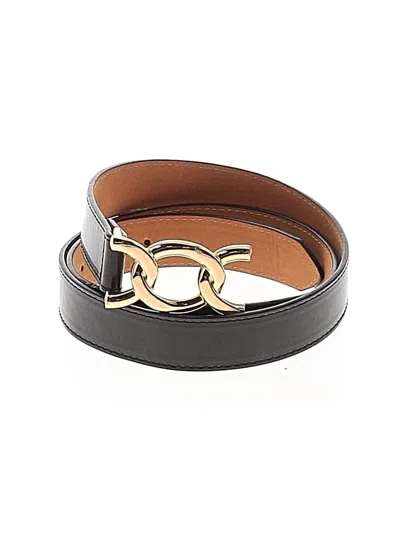 Pre-owned Assorted Brands Leather Belt In Black