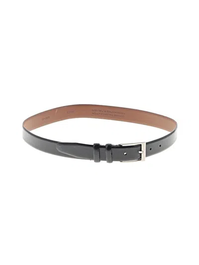 Pre-owned Assorted Brands Leather Belt In Black