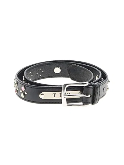 Pre-owned Assorted Brands Leather Belt In Black