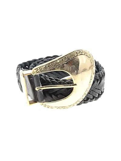 Pre-owned Assorted Brands Leather Belt In Black