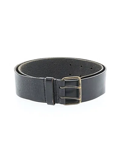 Pre-owned Assorted Brands Leather Belt In Black