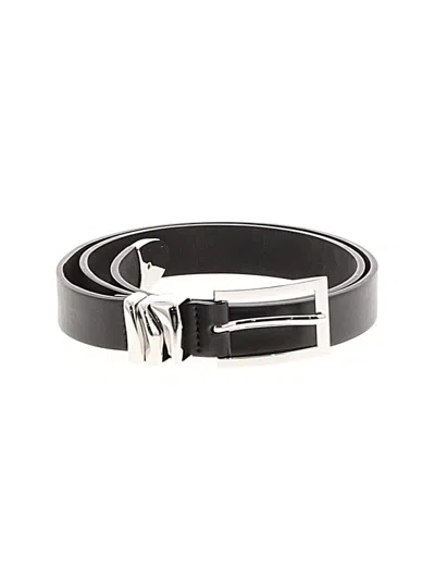 Pre-owned Assorted Brands Leather Belt In Black