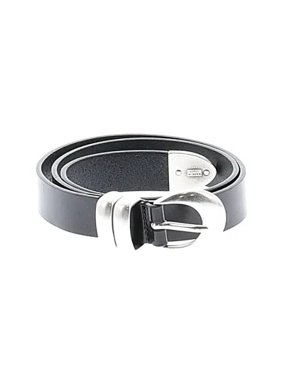 Pre-owned Assorted Brands Leather Belt In Black
