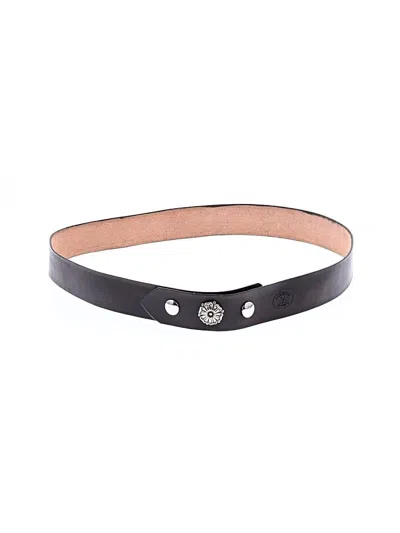 Pre-owned Assorted Brands Leather Belt In Black