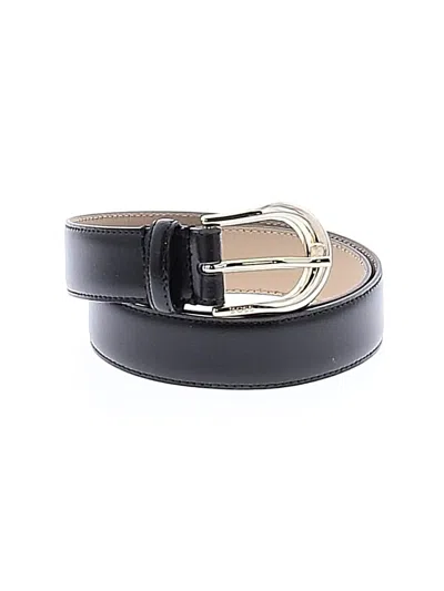 Pre-owned Assorted Brands Leather Belt In Black
