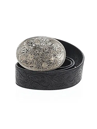 Pre-owned Assorted Brands Leather Belt In Black