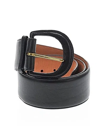 Pre-owned Assorted Brands Leather Belt In Black