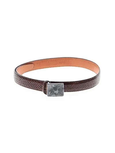 Pre-owned Assorted Brands Leather Belt In Brown