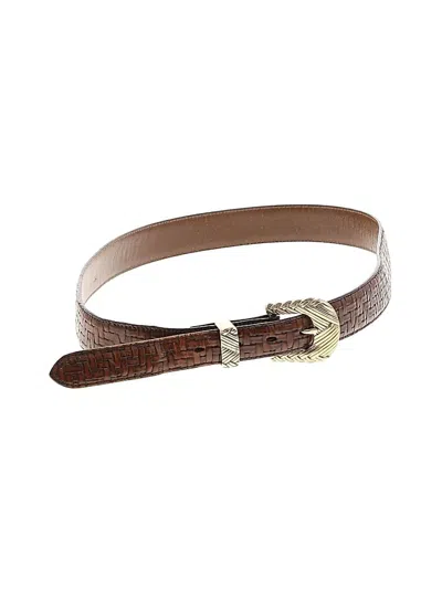 Pre-owned Assorted Brands Leather Belt In Brown