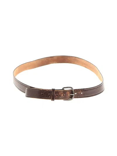 Pre-owned Assorted Brands Leather Belt In Brown
