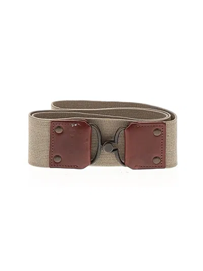 Pre-owned Assorted Brands Leather Belt In Brown