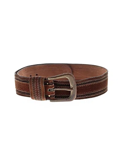 Pre-owned Assorted Brands Leather Belt In Brown
