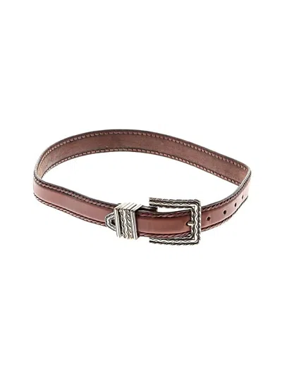 Pre-owned Assorted Brands Leather Belt In Brown