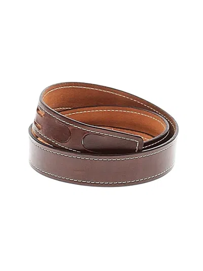 Pre-owned Assorted Brands Leather Belt In Brown
