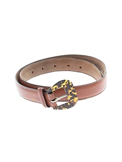 Pre-owned Assorted Brands Leather Belt In Brown