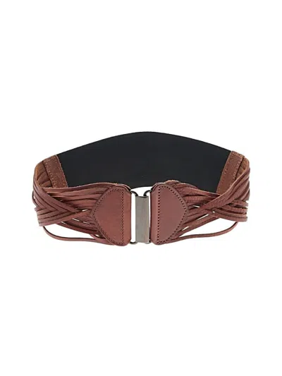 Pre-owned Assorted Brands Leather Belt In Brown