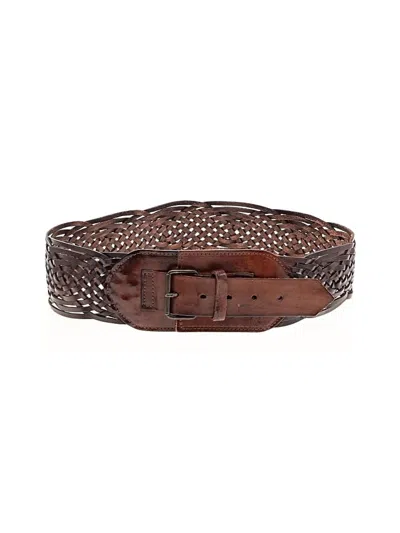 Pre-owned Assorted Brands Leather Belt In Brown